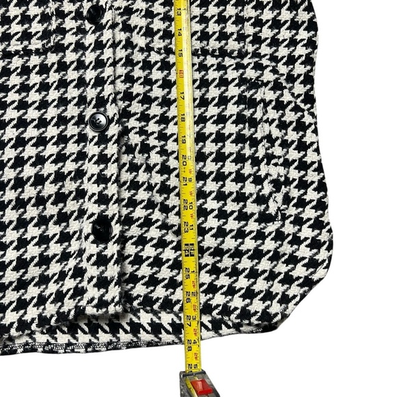PISTOLA Libby Shirt Jacket in Houndstooth Wool Blend Black White Medium - Picture 8 of 8